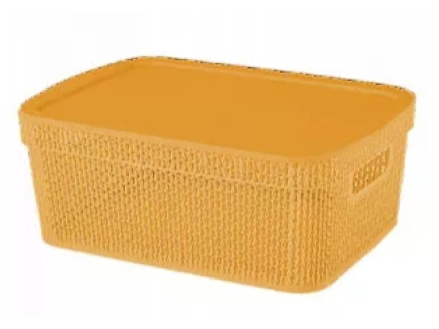 Корзина прямоугольная Ajur 11 л шафран 4114